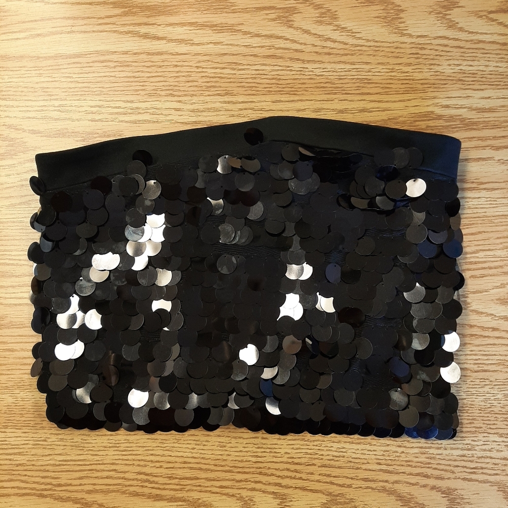 NWT 🌟 RW&CO black sequence tube top Sz S